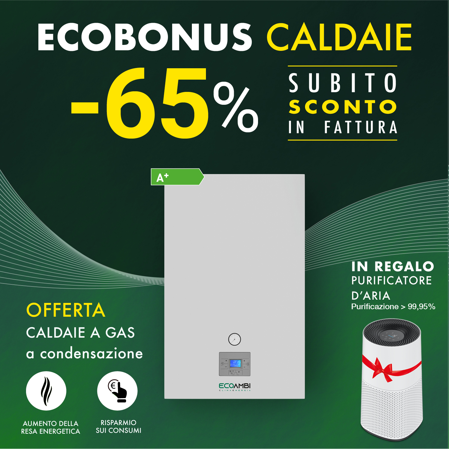 Immagine caldaia e purificatore